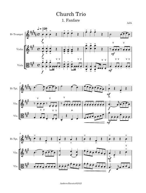 Church Trio, Movement 1