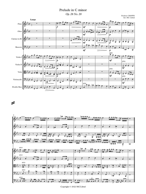 Prelude In C Minor, Op. 28, No. 20 (Arr. MC Cabral) - Chopin (Large Ensemble)