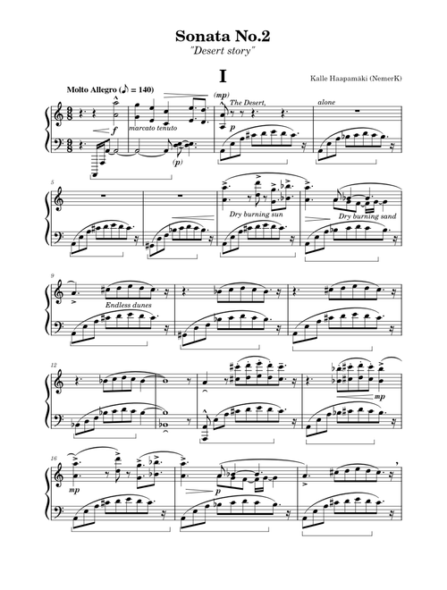 Sonata No.2 "Desert Story" Movements 1-4