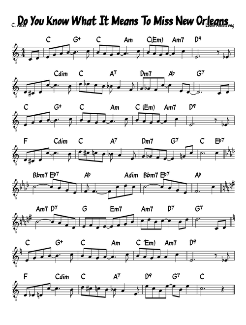 Do you know what it means to miss new orleans - Louis Armstrong