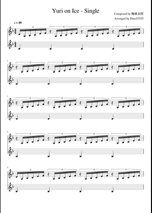 Yuri!!! on Ice - Piano Theme Full Sheet Music for Piano (Solo
