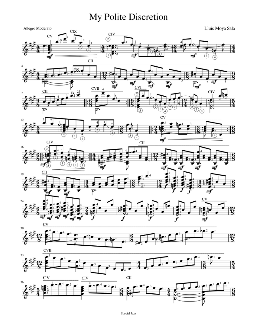 My Polite Discretion Sheet Music with Chords for Piano (Solo) easy ...