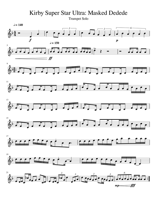 Kirby Super Star Ultra: Masked Dedede - Trumpet Solo
