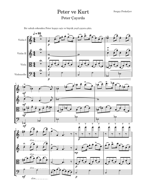 Peter and the Wolf, Op.67 – Sergei Prokofiev Peter ve Kurt, Peter Çayırda