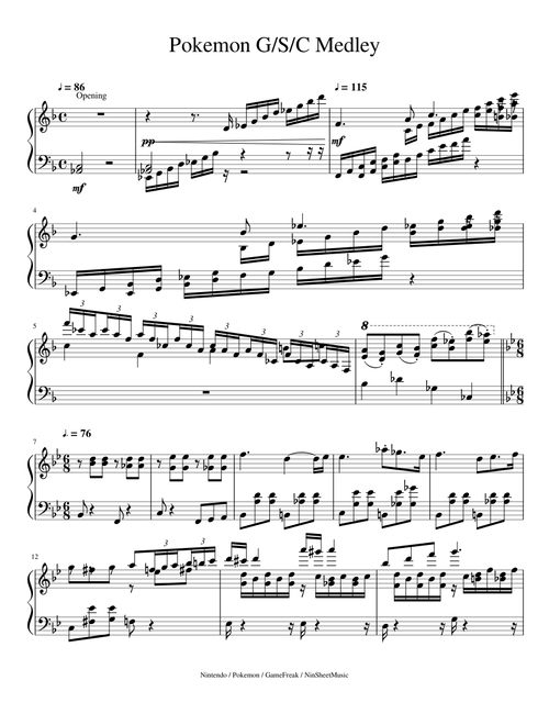 Pokemon G/S/C Medley Part 1! (Finished)