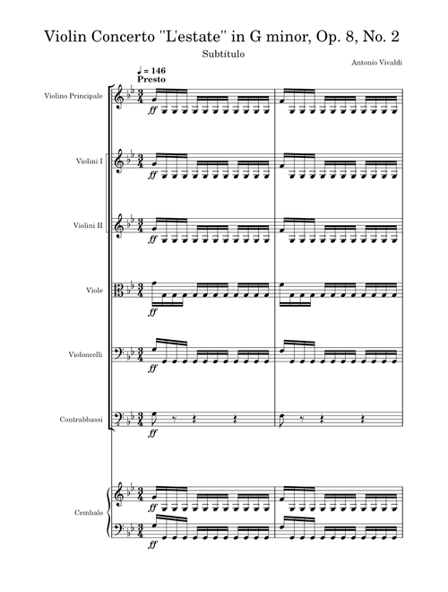 Vivaldi: Violin Concerto No. 2 in G Minor, RV 315 "L'estate" – Antonio Vivaldi