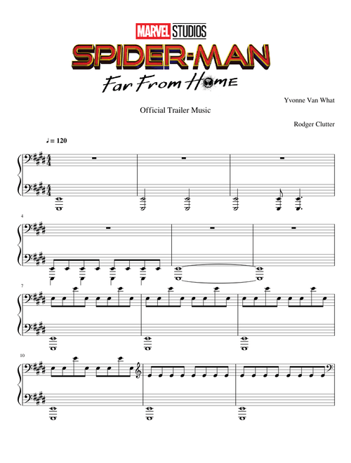 Spider-Man: Far From Home - Official Trailer Music - Piano Solo