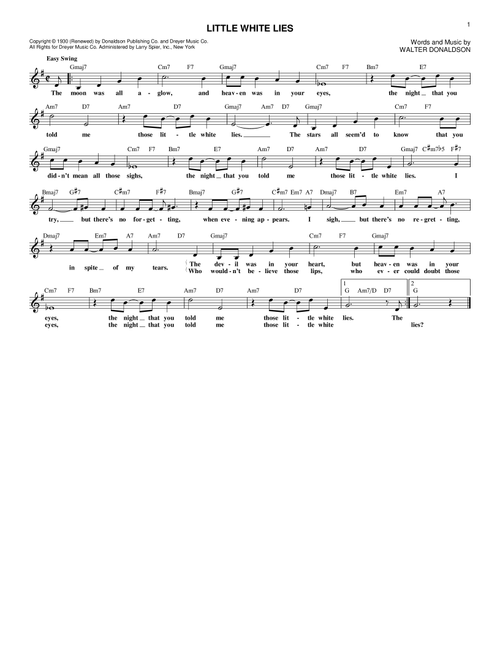 Little White Lies - Julie London (Lead Sheet - Fake Book)