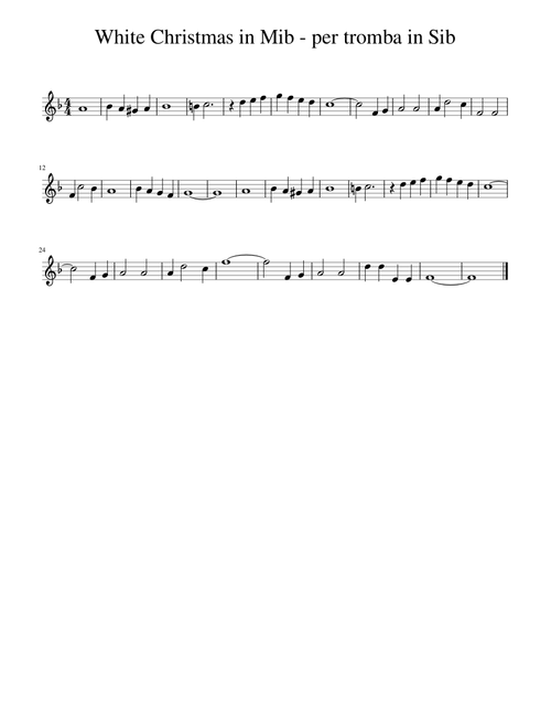 Bianco Natale – Irving Berlin white christmas - tromba