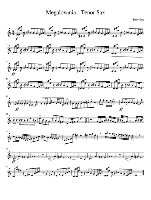 Megalovania - Tenor Sax