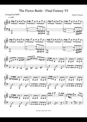 Final fantasy vii main theme - Nobuo Uematsu Sheet Music for Piano