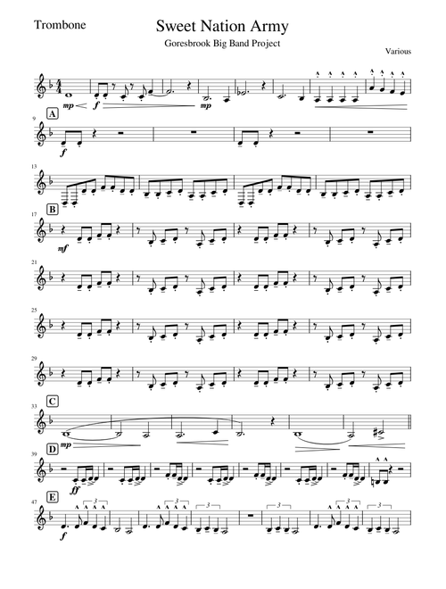 Sweet Nation Army-Trombone