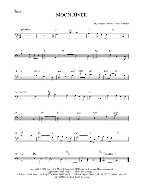 Moon River (Arr. Alex Nunes Rodriguez) - Andy Williams (Tuba Solo)