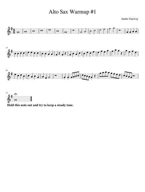 Alto Sax Warmup #1