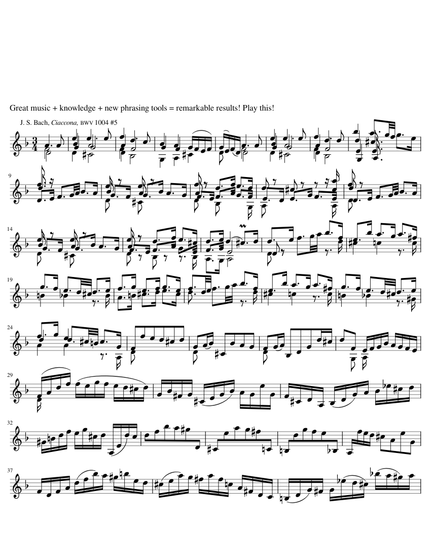 Violin Partita No.2 in D minor, BWV 1004 - Johann Sebastian Bach
