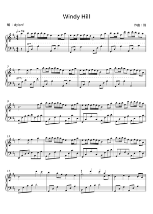Play Official version of Windy Hill Sheet Music by 羽肿 (Yu Zhong) for ...