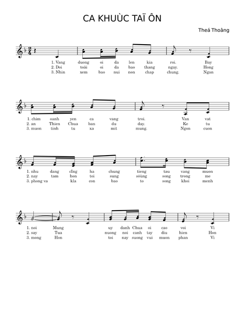 CA KHÚC TẠ ƠN – Thế Thông