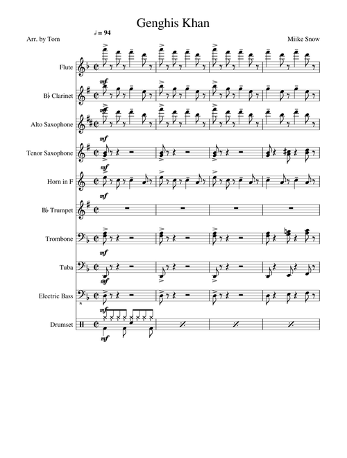 Miike Snow - Genghis Khan (Pep Arrangement)