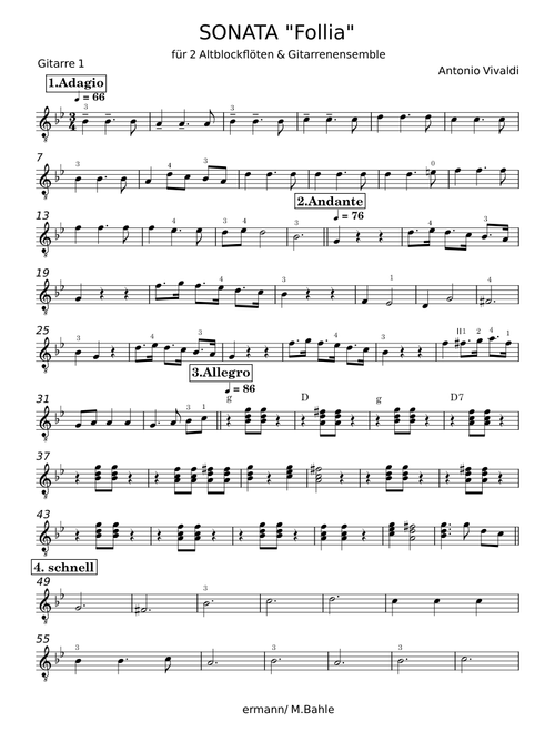 La Follia from Sonata Op.1 No 12/RV 63 - Antonio Vivaldi