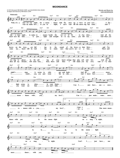 Moondance - Van Morrison (Lead Sheet - Fake Book)