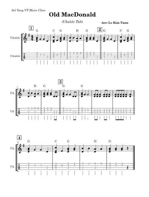 Old_MacDonald. Ukulele