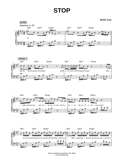 STOP - Bella Kay (Piano)