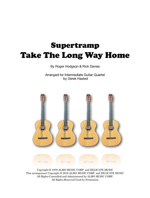 Take The Long Way Home (Arr. Derek Hasted) - Supertramp (Guitar Ensemble)