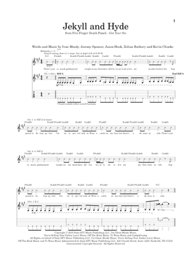 Free Jekyll And Hyde by Five Finger Death Punch sheet music