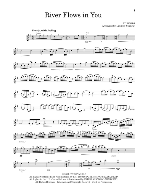 River Flows In You (Arr. Lindsey Stirling) - Yiruma (Violin Solo)