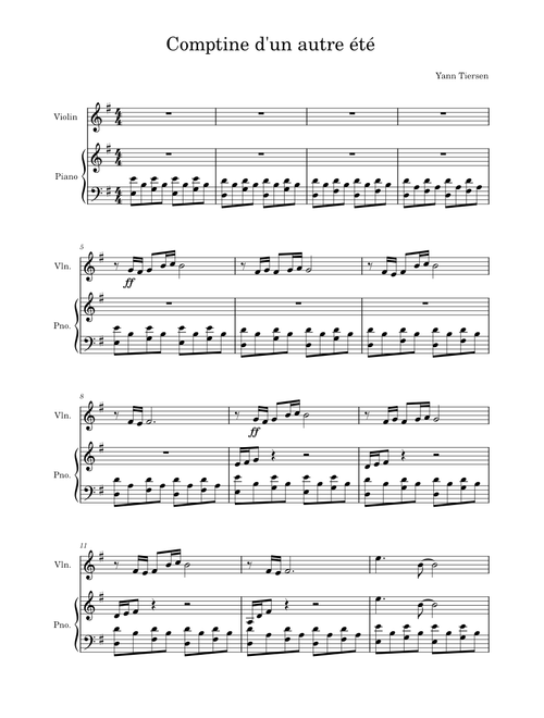 Comptine d'un autre été