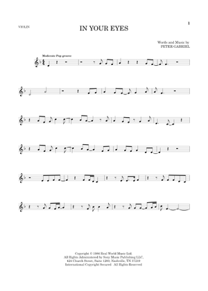 Play Official version of In your eyes Sheet Music by Peter Gabriel