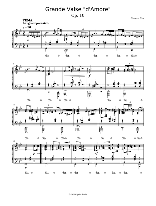 Waltz No. 5 in G minor “Waltz of Love” - (Grande Valse d'Amore)