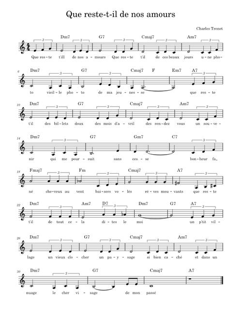Que Reste-T-Il De Nos Amours (I Wish You Love) – Charles Trenet & Leo Chauliac