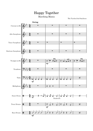 Happy together Sheet Music with Chords for Synthesizer (Mixed Quartet ...