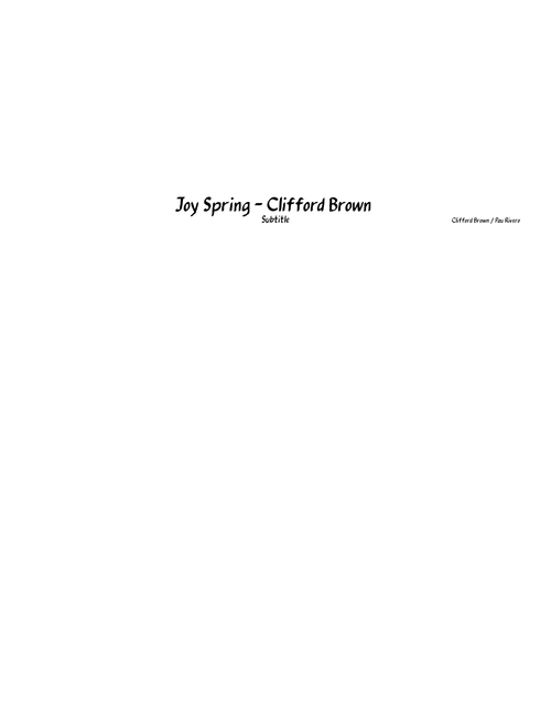 Joy Spring – Clifford Brown JoySpringDefinitiu
