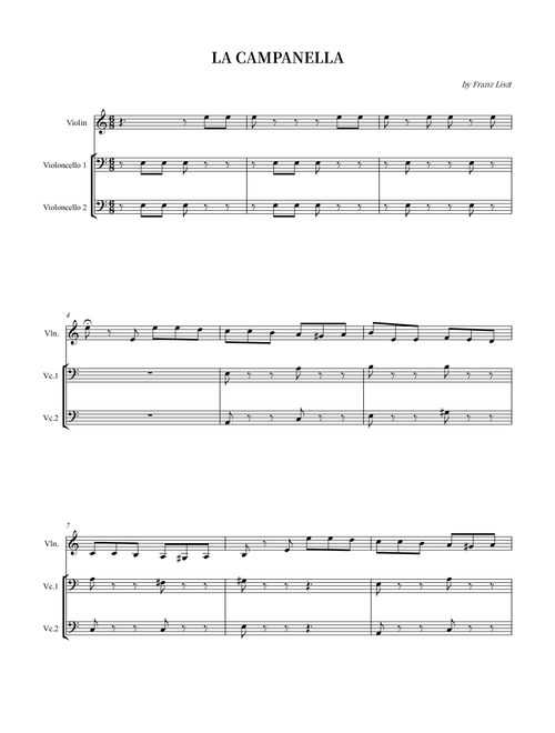 LA CAMPANELLA (Arr. Wesley S. SIlva) - Franz Liszt (String Ensemble)