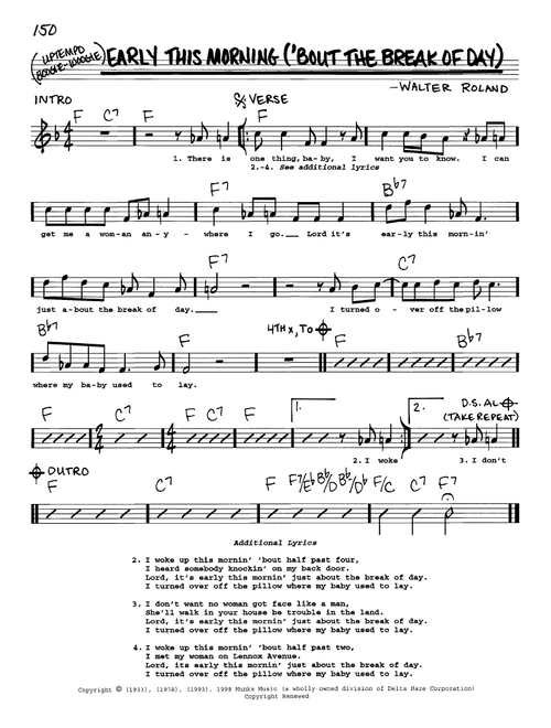 Early In The Mornin' - Buddy Guy (Real Book - Melody-Chords-Lyrics)