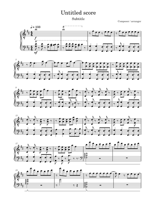 Keke3Eliteto | Free sheet music | Download PDF or print on