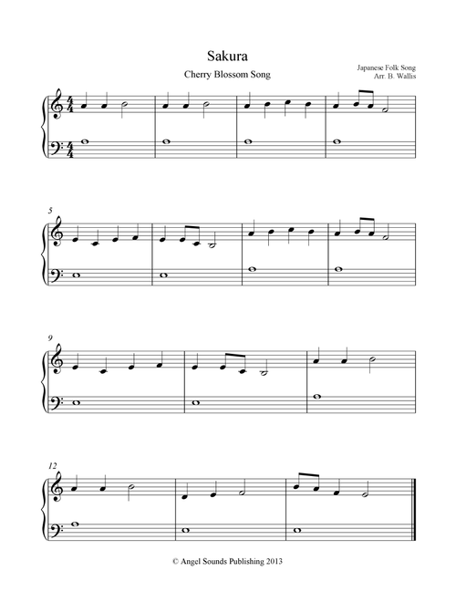 Sakura Solo Harp (Arr. B. Wallis) - Japanese Folk Song (Harp)