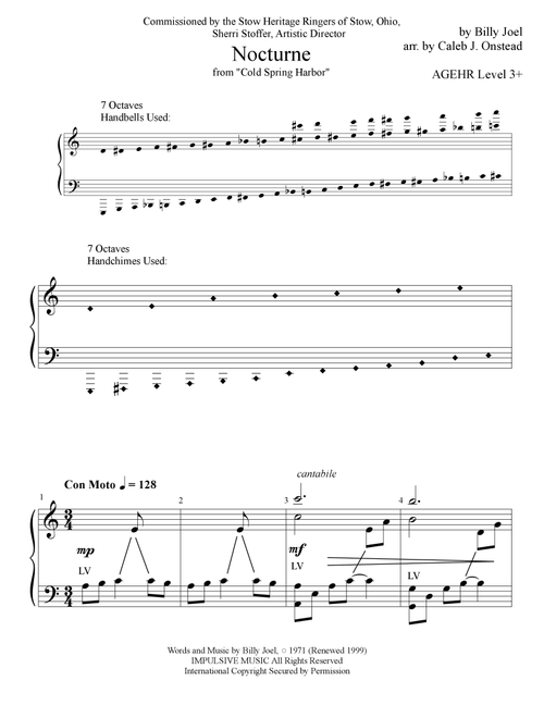 Nocturne (Arr. arr. by Caleb J. Onstead) - Billy Joel (Handbell)