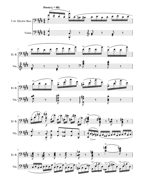Torrent  violin & El.bass ver.