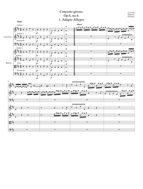 Concerto grosso, Op.6, no.4 (original) (Arr. Gil Garty) - Arcangelo Corelli (Orchestra)