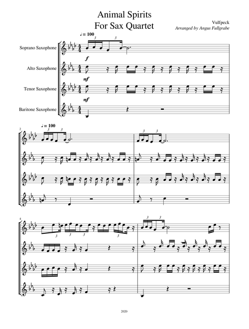 Animal Spirits Sax Quartet
