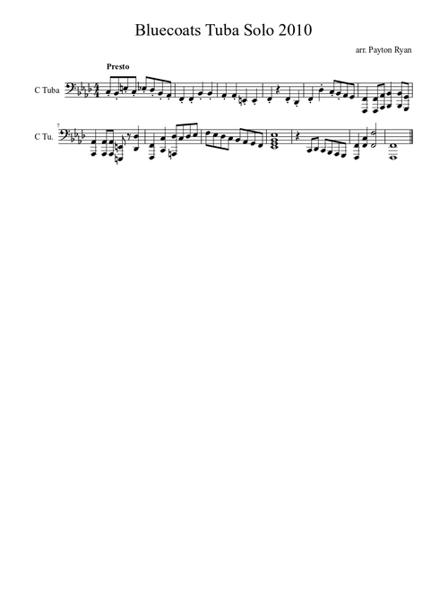 Bluecoats Tuba Solo 2010