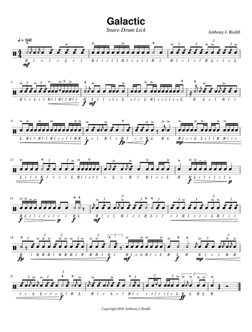 Galactic (Snare Drum Lick)