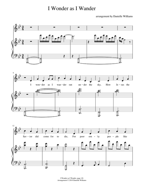 I Wonder as I Wander - A haunting Philip Glass-inspired arrangement for Piano and Soprano Voice