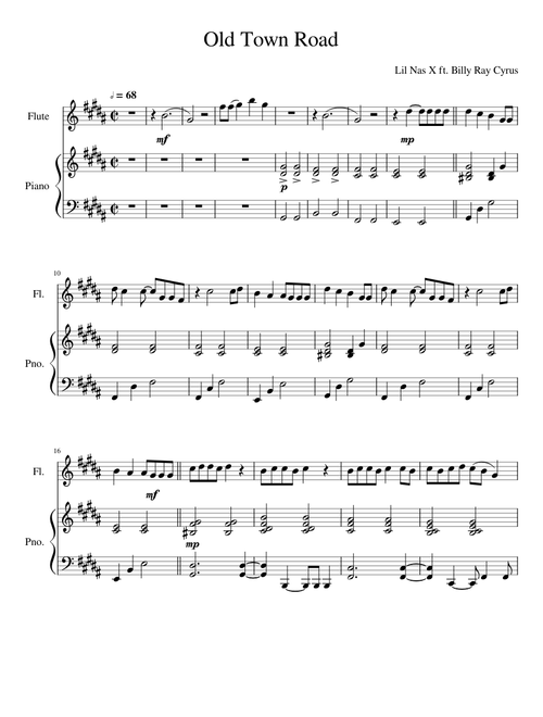 Old Town Road Flute
