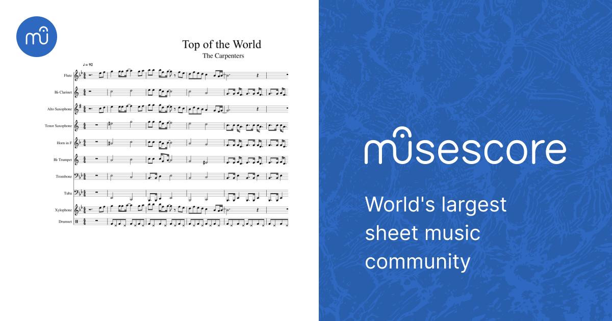 Top of the World by The Carpenters for Band Sheet Music for