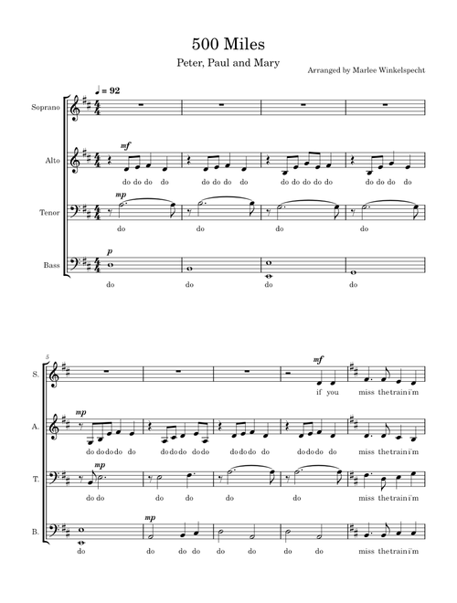 500 Miles – Peter, Paul and Mary