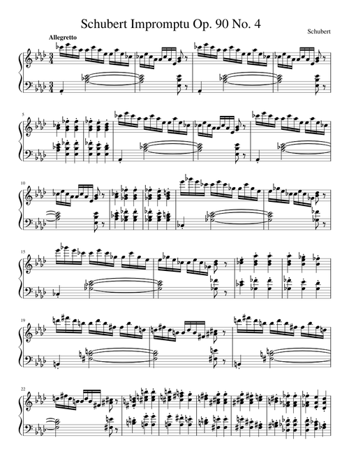 Schubert Impromptu Op. 90 No. 4